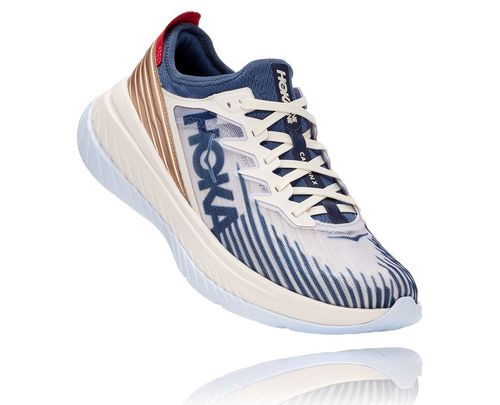 All Gender Hoka One One Carbon X-SPE Road Running Shoes Tofu / White | ZRMIGQ983