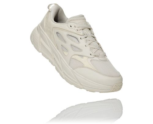 All Gender Hoka One One Clifton L Road Running Shoes Tofu / Tofu | BPOHNZ925