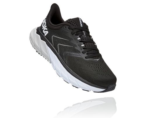 Men's Hoka One One Arahi 5 Road Running Shoes Black / White | EPJVQH830