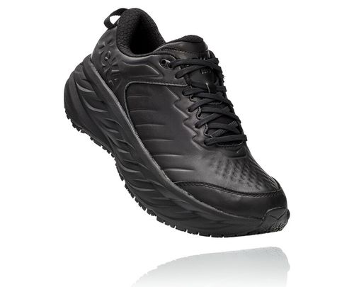 Men's Hoka One One Bondi Sr Road Running Shoes Black / Black | CFUQAG075