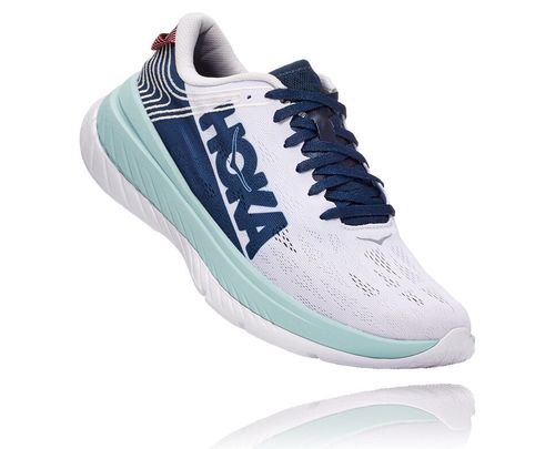 Men's Hoka One One Carbon X Road Running Shoes Nimbus Cloud / Moonlit Ocean | UVXKCO687