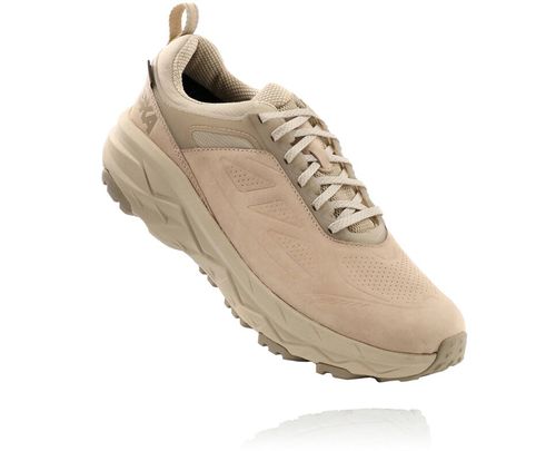 Men's Hoka One One Challenger Low GORE-TEX Trail Running Shoes Oxford Tan / Dune | PZGUSL915