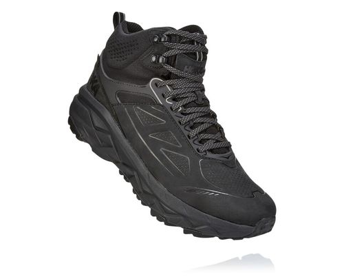 Men's Hoka One One Challenger Mid GORE-TEX Walking Shoes Black | WLXIUE609