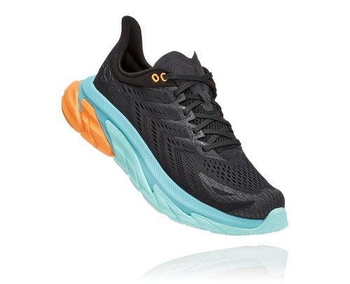 Men's Hoka One One Clifton Edge Road Running Shoes Black / Aquarelle | TEZUYD497