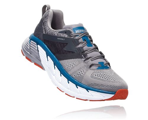 Men's Hoka One One Gaviota 2 Road Running Shoes Frost Gray / Seaport | WDIJZU870