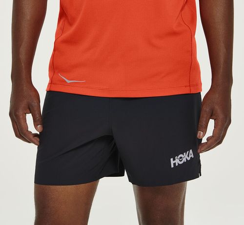 Men's Hoka One One Glide 5" Shorts Black | ZFAEXO701