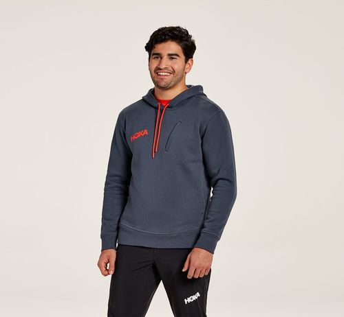 Men's Hoka One One Hoodie Hoodie Ombre Blue | UZSMNI273