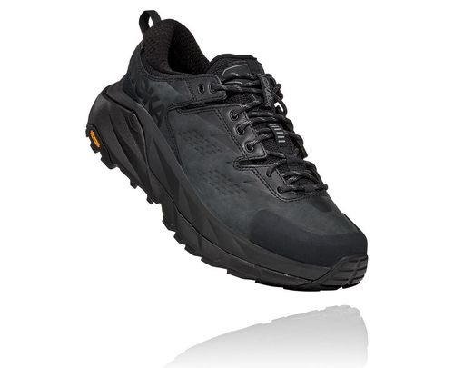 Men's Hoka One One Kaha Low GORE-TEX Hiking Boots Black / Charcoal Gray | XHUYZR063