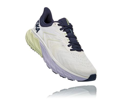 Women's Hoka One One Arahi 5 Road Running Shoes Blanc De Blanc / Outer Space | VLITYN149