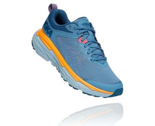 Women's Hoka One One Challenger ATR 6 Trail Running Shoes Provincial Blue / Saffron | ITQNWD756