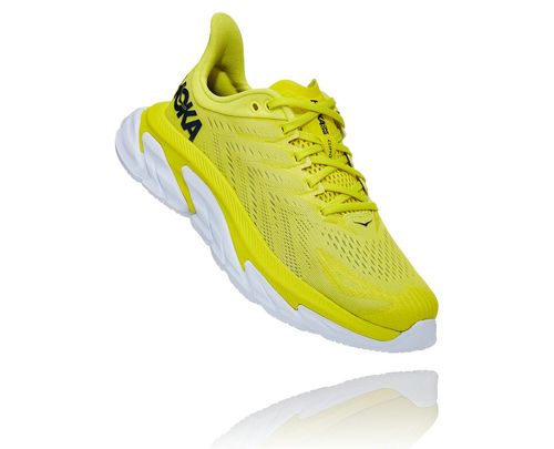 Women's Hoka One One Clifton Edge Road Running Shoes Citrus / White | MLISVF854