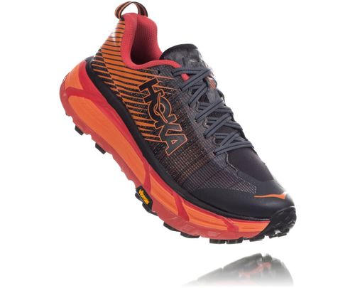 Women's Hoka One One EVO Mafate 2 Trail Running Shoes Black / Poppy Red | YDAHJK853