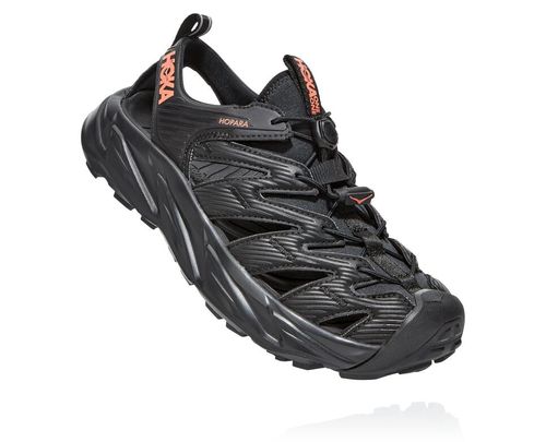 Women's Hoka One One Hopara Hiking Boots Black / Fusion Coral | NLYFWV716