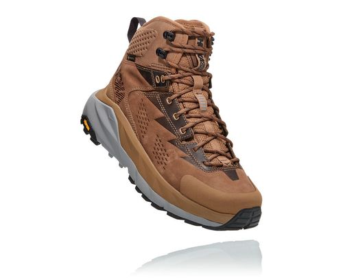 Women's Hoka One One Kaha GORE-TEX Hiking Boots Otter / Black | OUHKEQ876