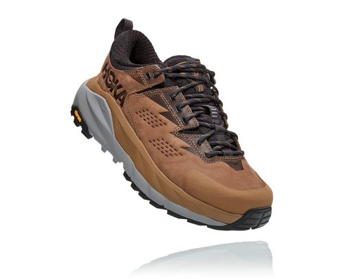 Women's Hoka One One Kaha Low GORE-TEX Hiking Boots Otter / Black | HUFQCA024