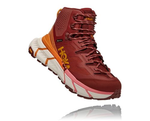 Women's Hoka One One TenNine Hike GORE-TEX Hiking Boots Cherry Mahogany / Strawberry Ice | RZWHQX390