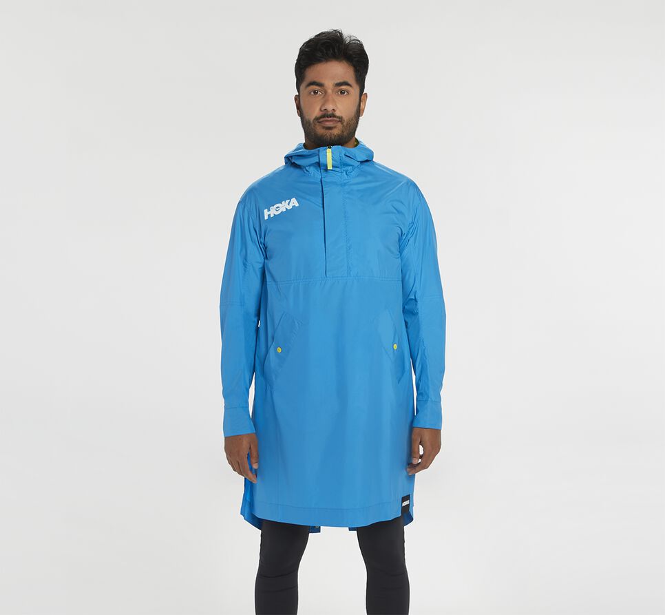 All Gender Hoka One One Anorak Packable Lightweight Jackets Diva Blue | UCDLIB403