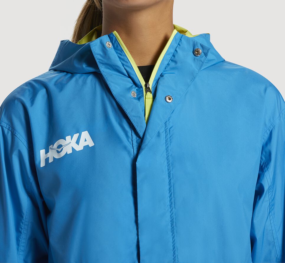 All Gender Hoka One One Anorak Packable Lightweight Jackets Diva Blue | UCDLIB403