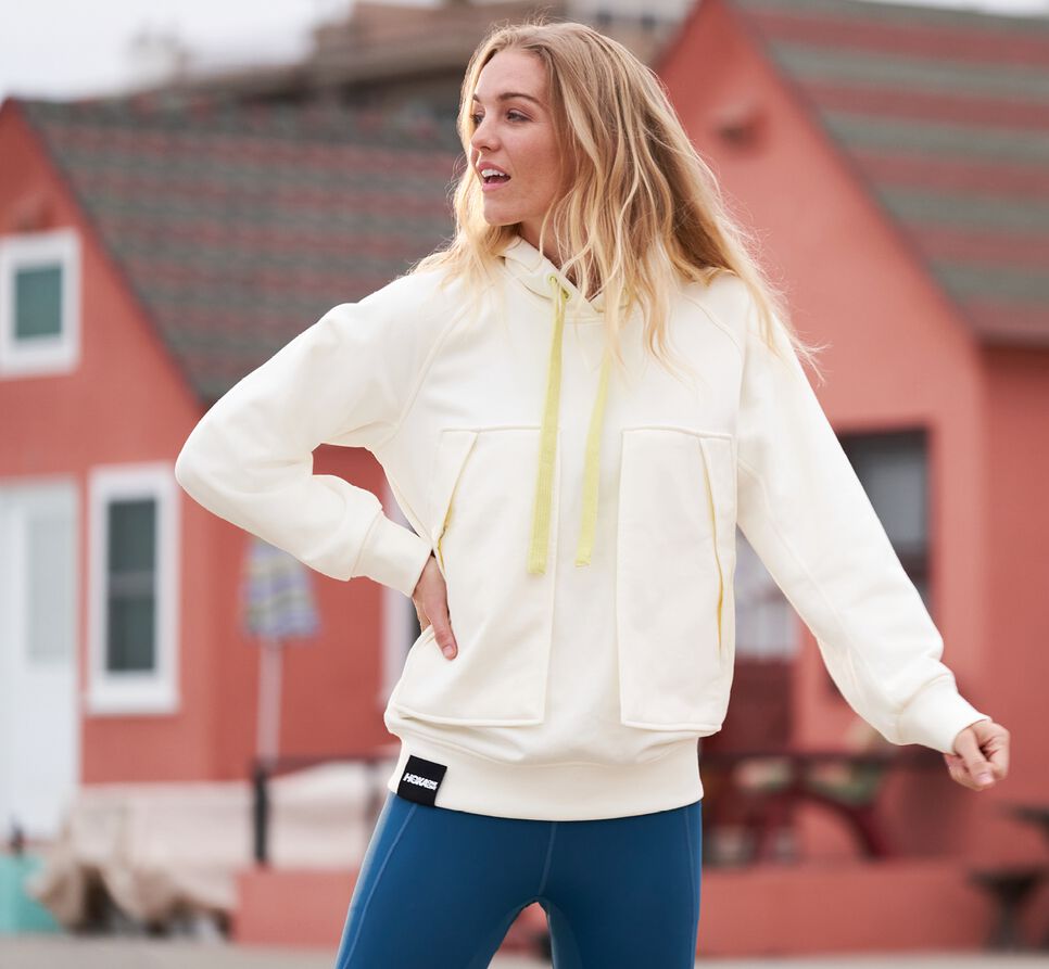 All Gender Hoka One One Bondi Hoodie White | FAVRLK480