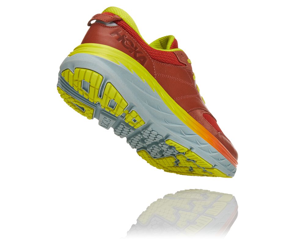 All Gender Hoka One One Bondi L Road Running Shoes Auburn / Chili | AJGCZN809