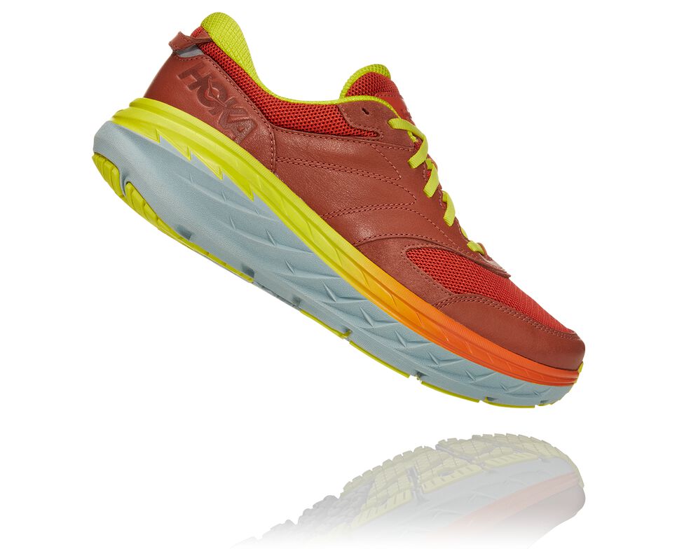 All Gender Hoka One One Bondi L Road Running Shoes Auburn / Chili | AJGCZN809