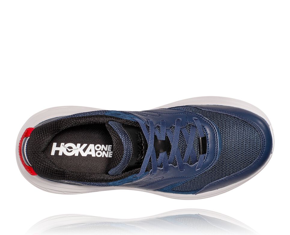 All Gender Hoka One One Bondi L Road Running Shoes Moonlit Ocean / Nimbus Cloud | DLURXQ670