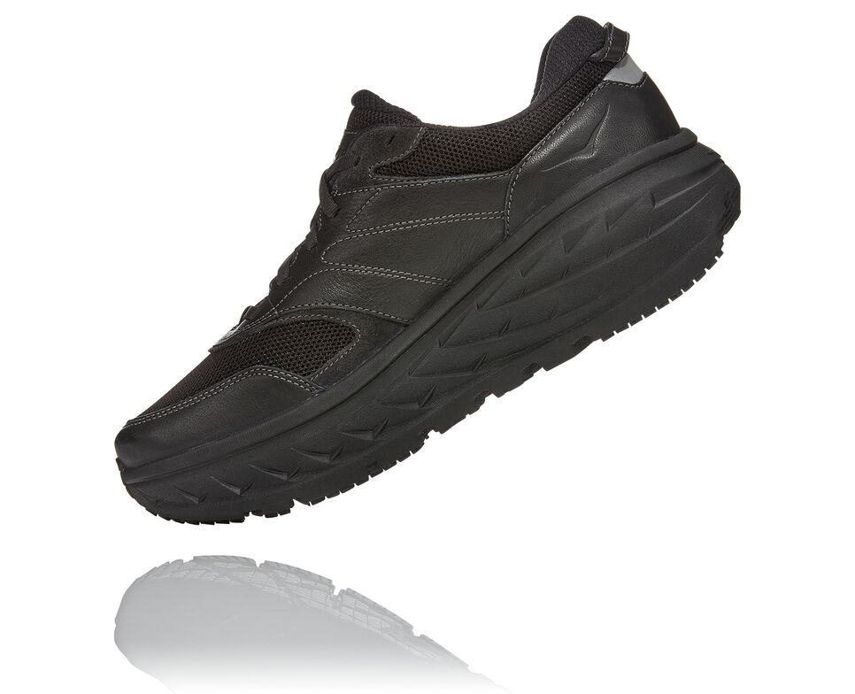 All Gender Hoka One One Bondi L Road Running Shoes Black / Raven | LJZUMK473