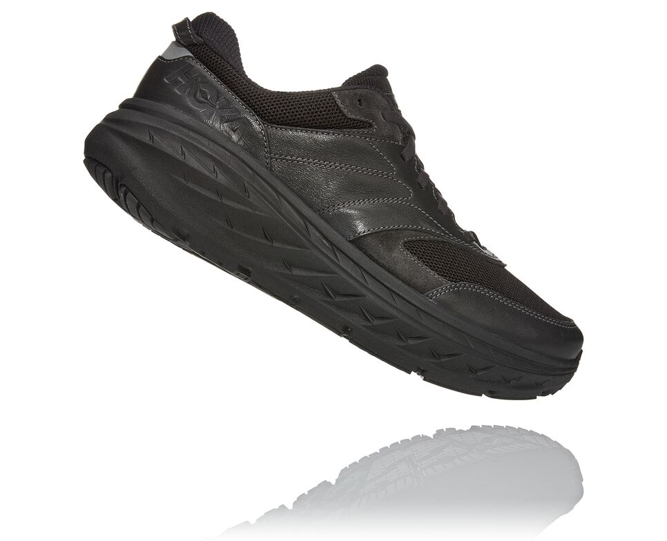 All Gender Hoka One One Bondi L Road Running Shoes Black / Raven | LJZUMK473