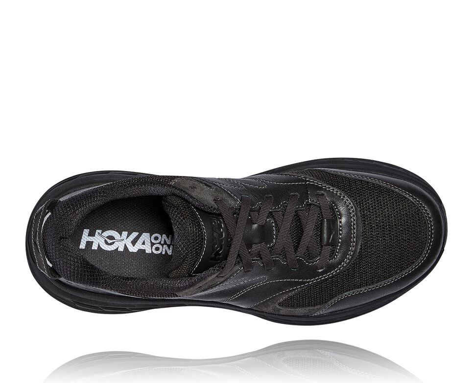 All Gender Hoka One One Bondi L Road Running Shoes Black / Raven | LJZUMK473