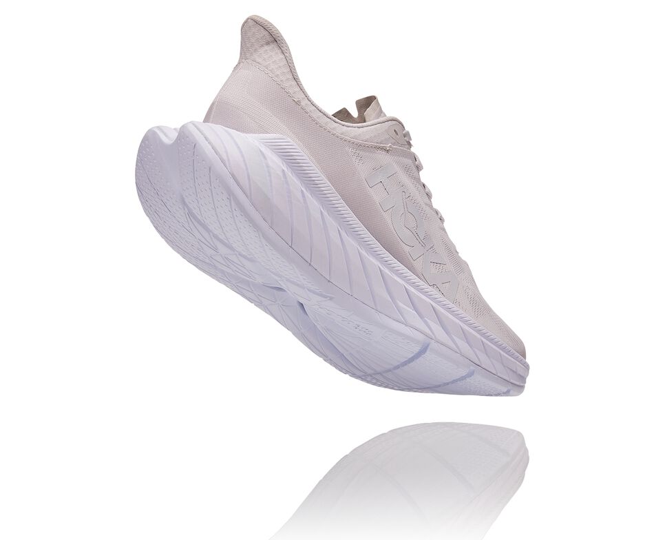 All Gender Hoka One One Carbon X 2 Road Running Shoes Nimbus Cloud / White | ONZEPS308