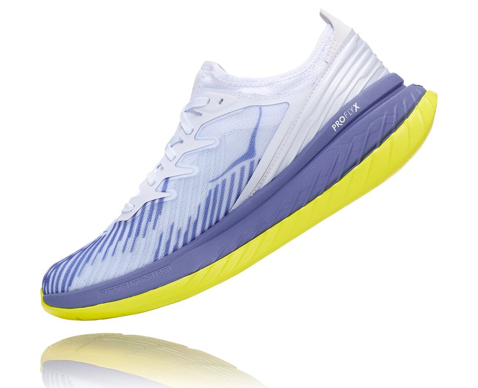 All Gender Hoka One One Carbon X-SPE Road Running Shoes White / Blue Ice | EBDYXR867