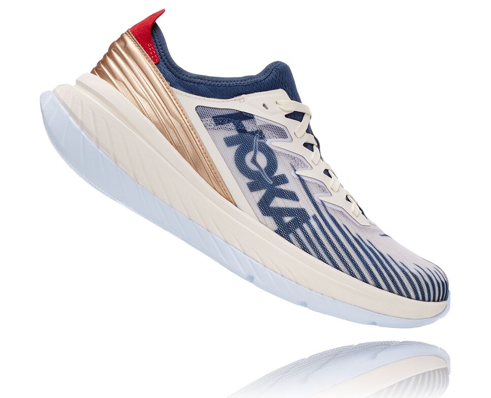 All Gender Hoka One One Carbon X-SPE Road Running Shoes Tofu / White | NRMJKT938