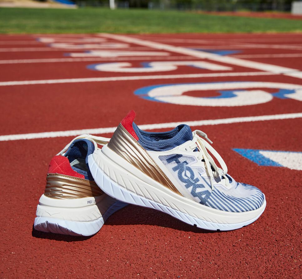 All Gender Hoka One One Carbon X-SPE Road Running Shoes Tofu / White | ZRMIGQ983