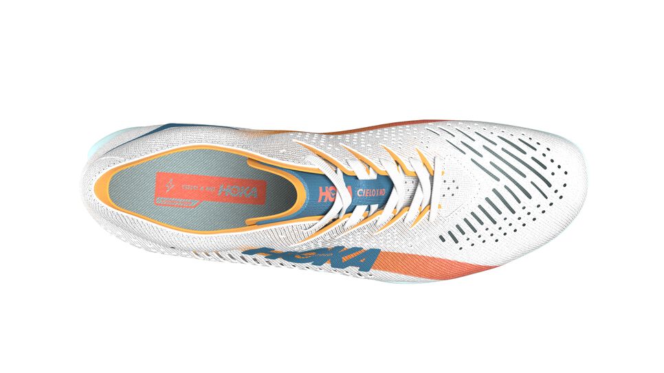 All Gender Hoka One One Cielo X MD Spikes Shoes White/Radiant Yellow | MCHUZW129