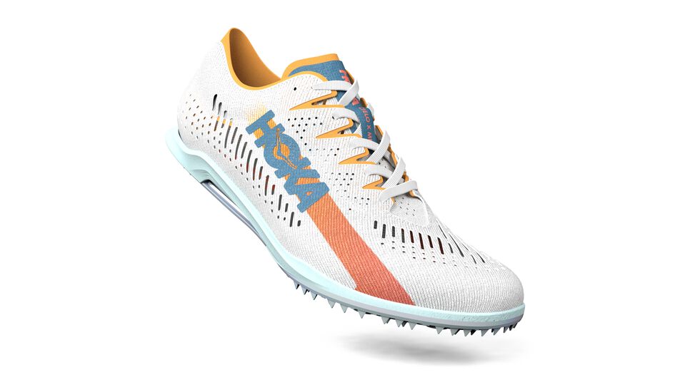 All Gender Hoka One One Cielo X MD Spikes Shoes White/Radiant Yellow | MCHUZW129