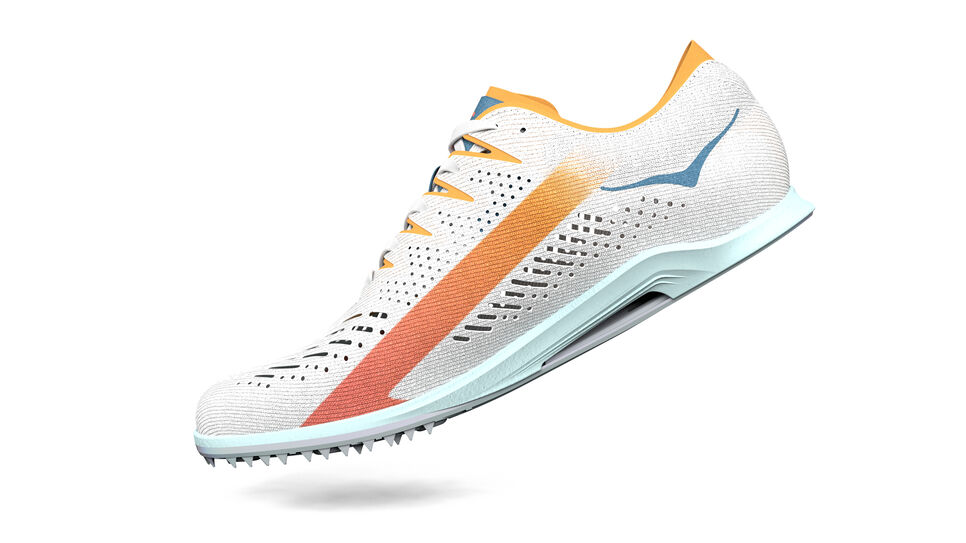 All Gender Hoka One One Cielo X MD Spikes Shoes White/Radiant Yellow | MCHUZW129