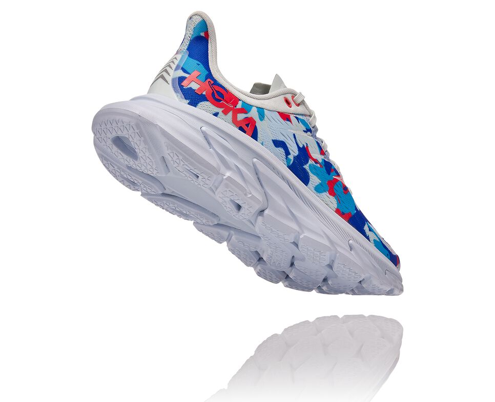 All Gender Hoka One One Clifton Edge Geometric Road Running Shoes Ballad Blue / Blue Flower | AIJOEY605