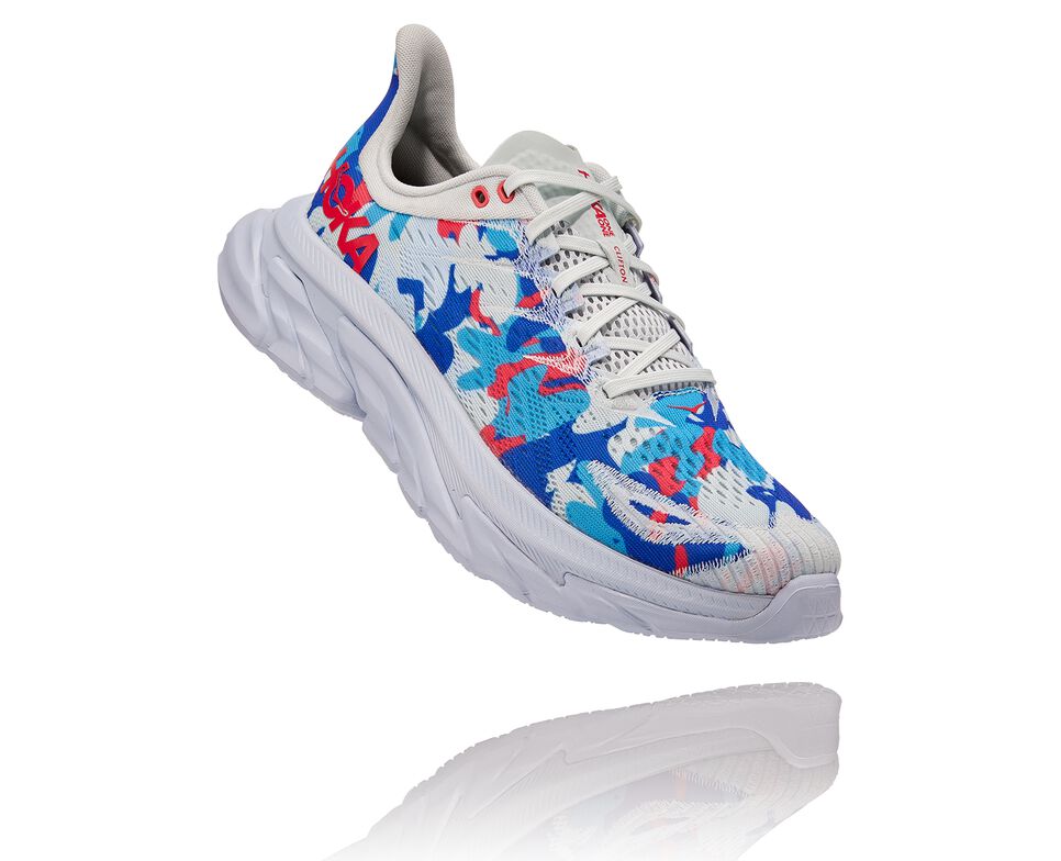 All Gender Hoka One One Clifton Edge Geometric Road Running Shoes Ballad Blue / Blue Flower | AIJOEY605