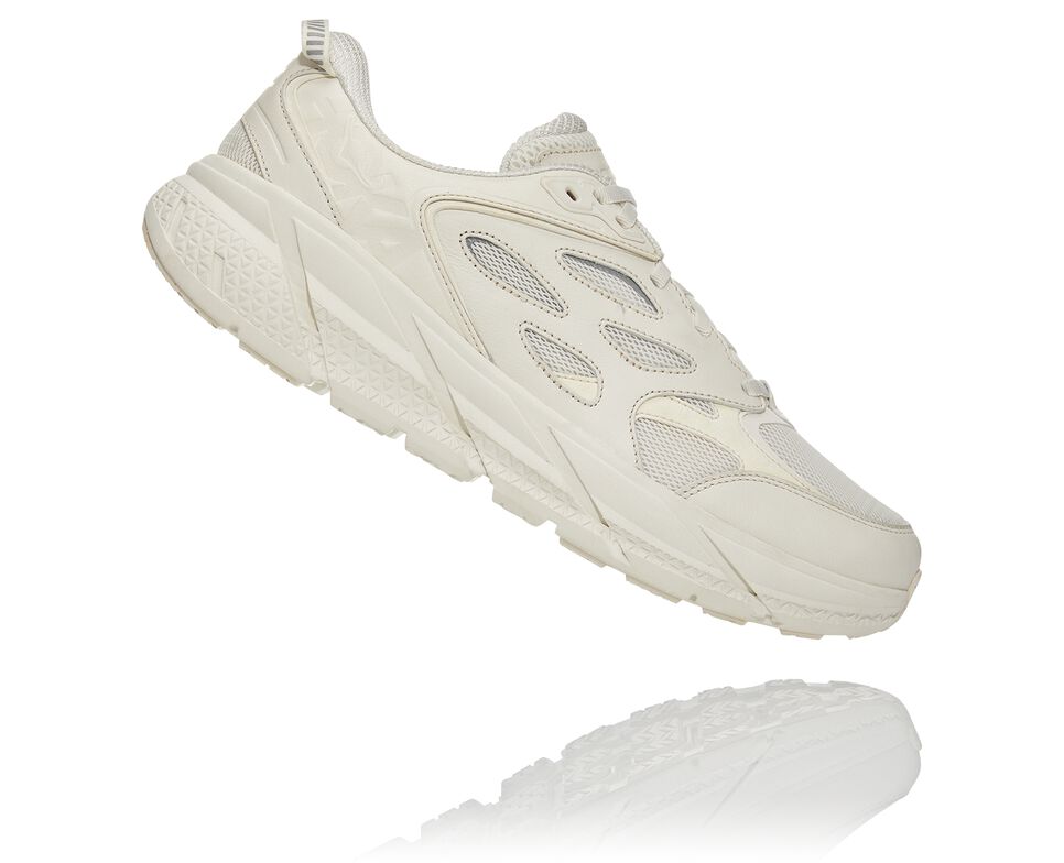 All Gender Hoka One One Clifton L Road Running Shoes Tofu / Tofu | BPOHNZ925