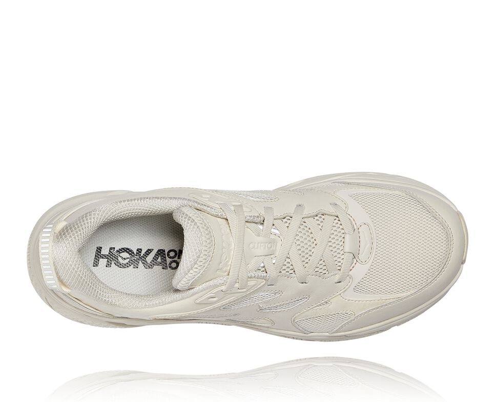 All Gender Hoka One One Clifton L Road Running Shoes Tofu / Tofu | BPOHNZ925