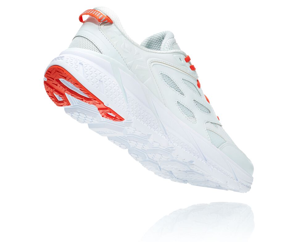 All Gender Hoka One One Clifton L Road Running Shoes Wan Blue / Mandarin Red | BSWKLV568