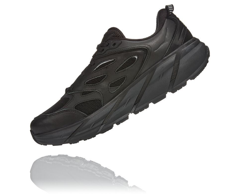 All Gender Hoka One One Clifton L Road Running Shoes Black / Raven | OKTHYF480