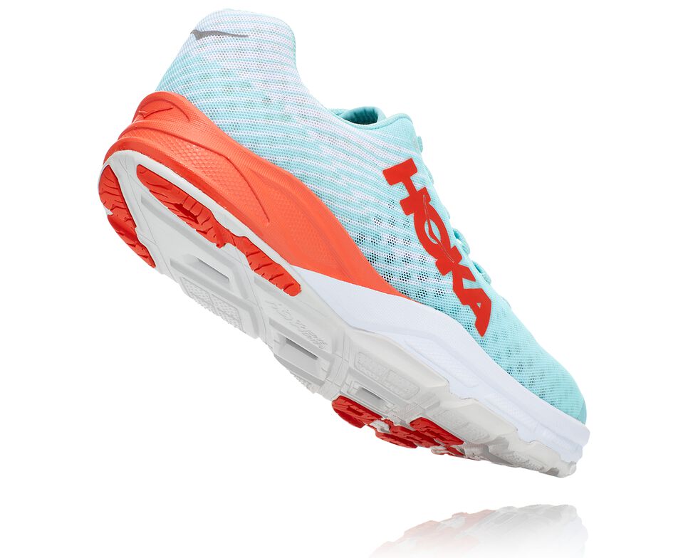 All Gender Hoka One One EVO Carbon Rocket Road Running Shoes Antigua Sand / Mandarin Red | GQWIAE306