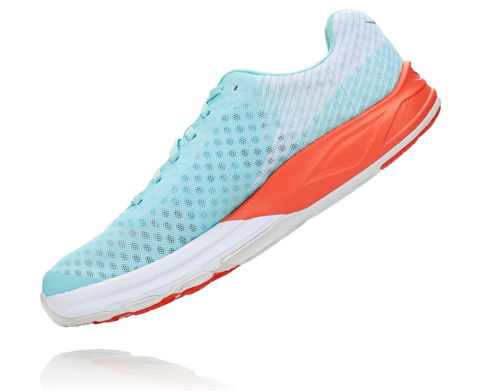 All Gender Hoka One One EVO Carbon Rocket Road Running Shoes Antigua Sand / Mandarin Red | GQWIAE306