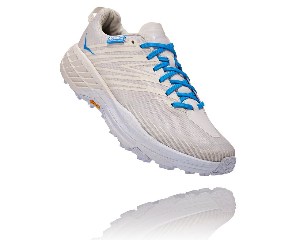 All Gender Hoka One One Hoka X Tint Speedgoat 4 Trail Running Shoes Marshmallow / Cyan Blue | MQAELZ749