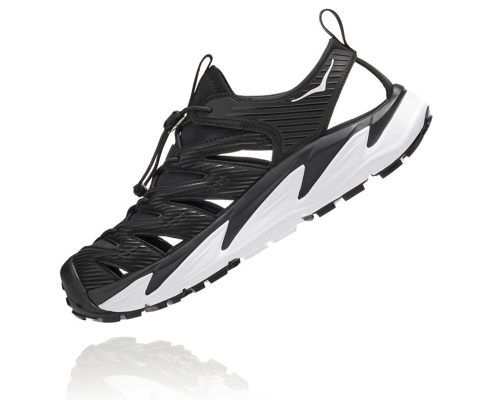 All Gender Hoka One One Hopara Hiking Sandals Black / White | ZKASWB419