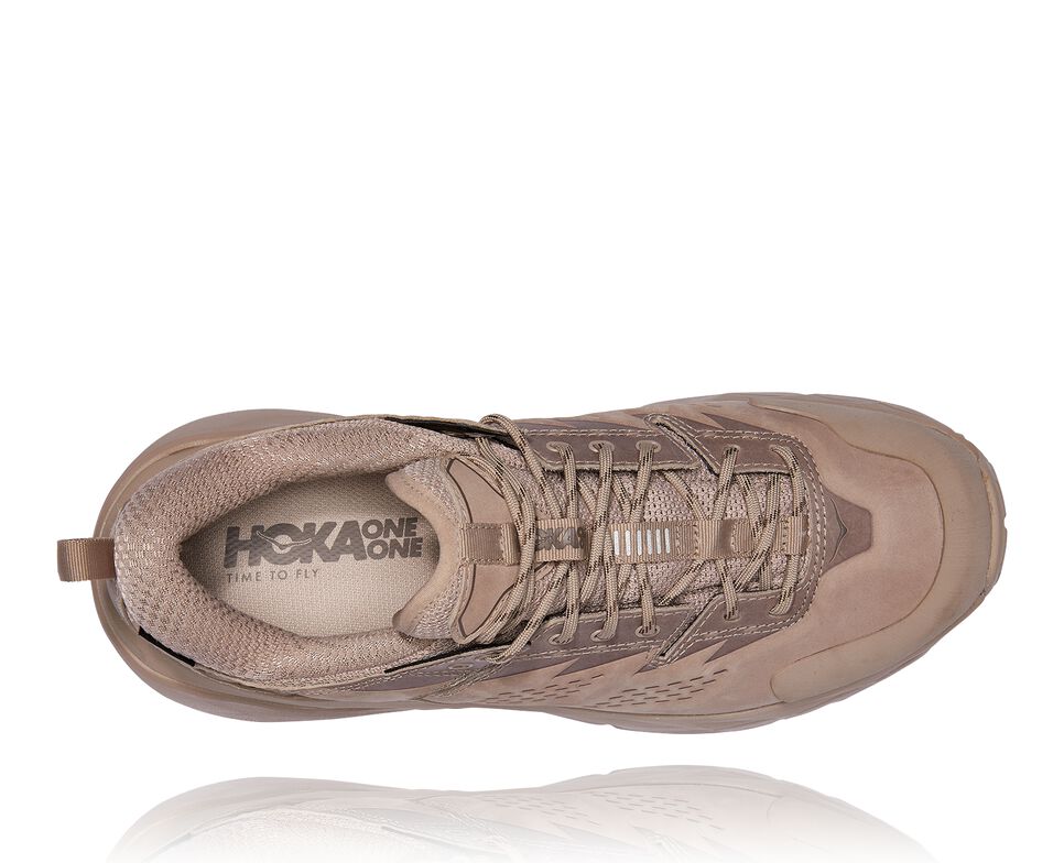 All Gender Hoka One One Kaha Low GORE-TEX Hiking Shoes Simply Taupe / Bungee Cord | KOHBAQ713