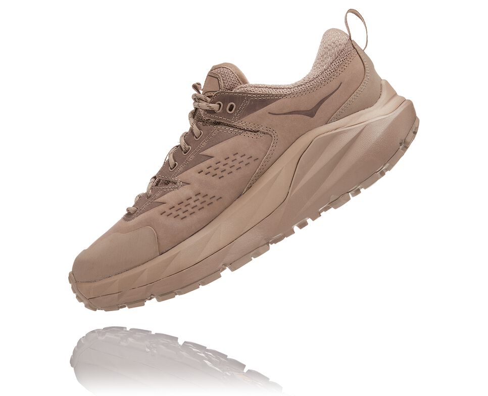 All Gender Hoka One One Kaha Low GORE-TEX Hiking Shoes Simply Taupe / Bungee Cord | KOHBAQ713