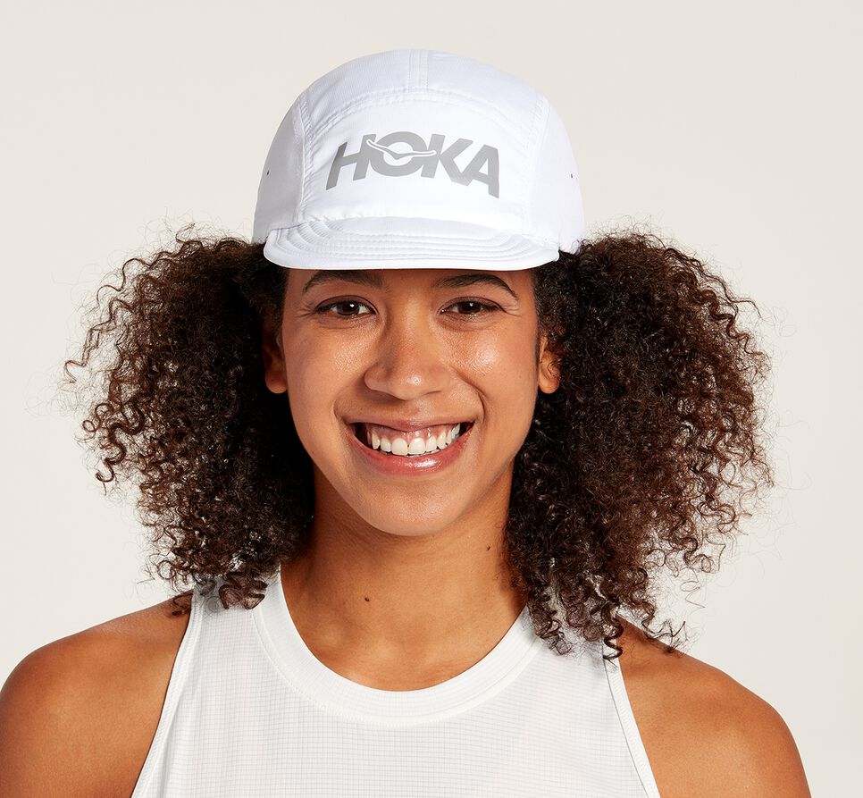 All Gender Hoka One One Packable Trail Hat White / Castlerock | AMINEH126