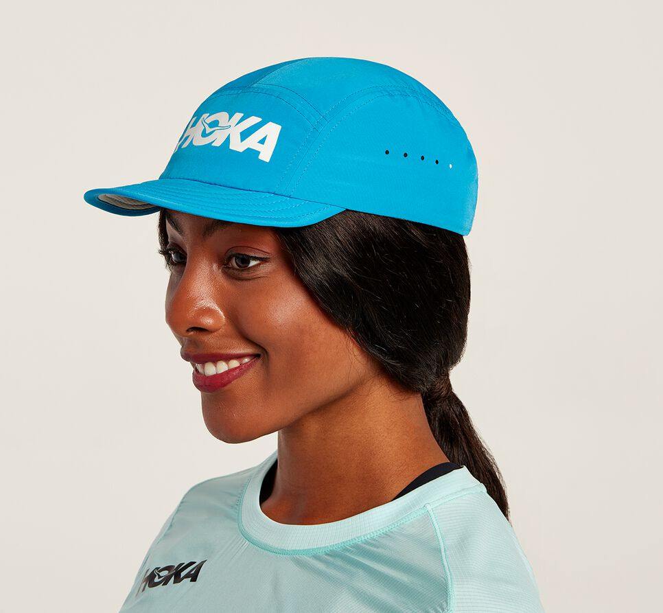 All Gender Hoka One One Packable Trail Hat Diva Blue | GZTJCB643